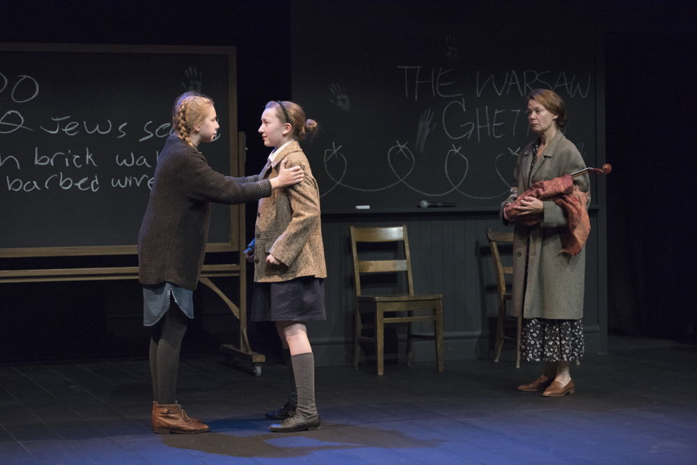 Lily Cave, Sophia Irene Coopman, and Kerry Sandomirsky in The Children’s Republic by Hannah Moscovitch / Photos by David Cooper
