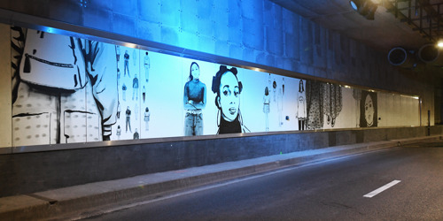 Vrouwenportretten sieren de toekomstige Annie Cordy-tunnel