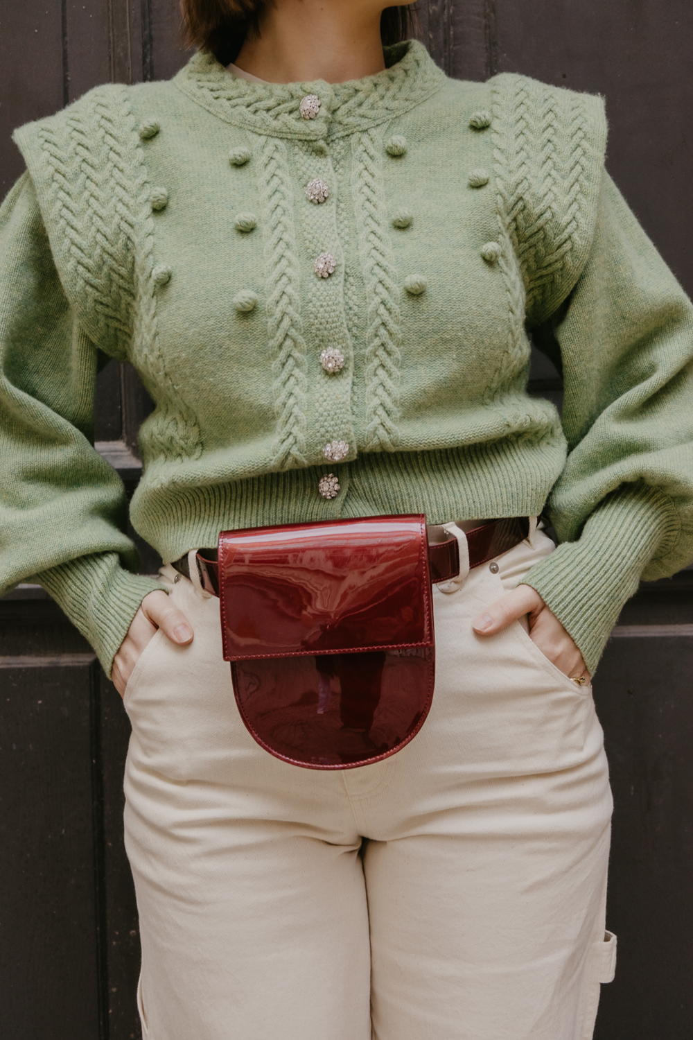 Mieke Dierckx - Belt Bag wine laqué - €365
