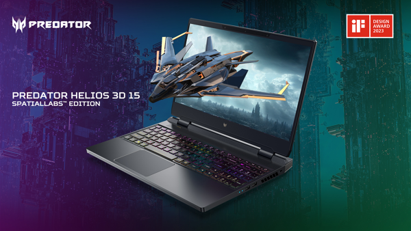 Predator Helios 3D 15 SpatialLabs Edition Laptop Receives 2023 iF Design Awards for Innovative Stereoscopic 3D Display
