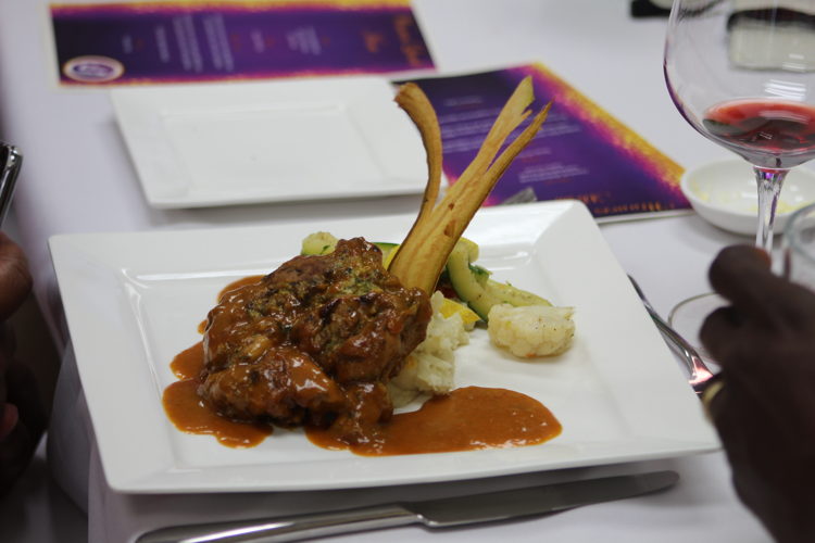 Main course of the OECS Winners Lunch. © Garfield Charles