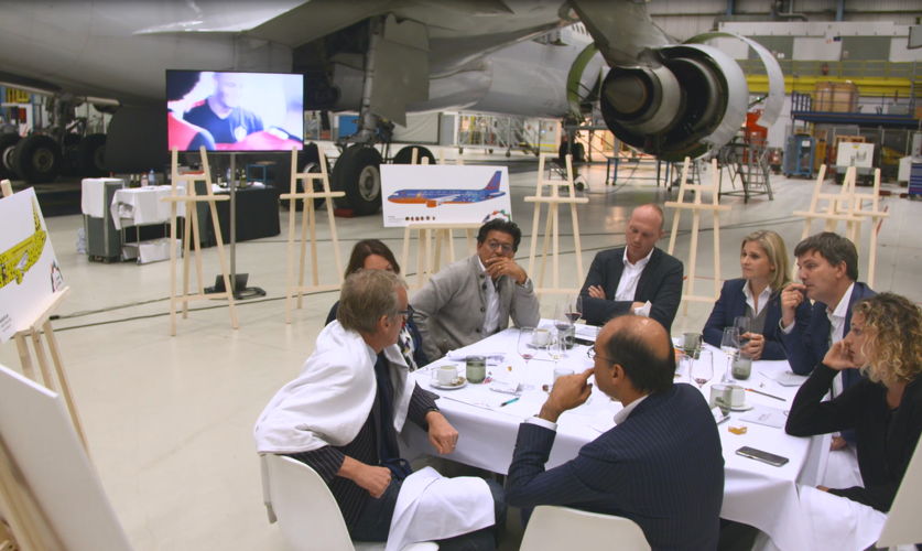 Jury evening in the Brussels Airlines maintenance hangar