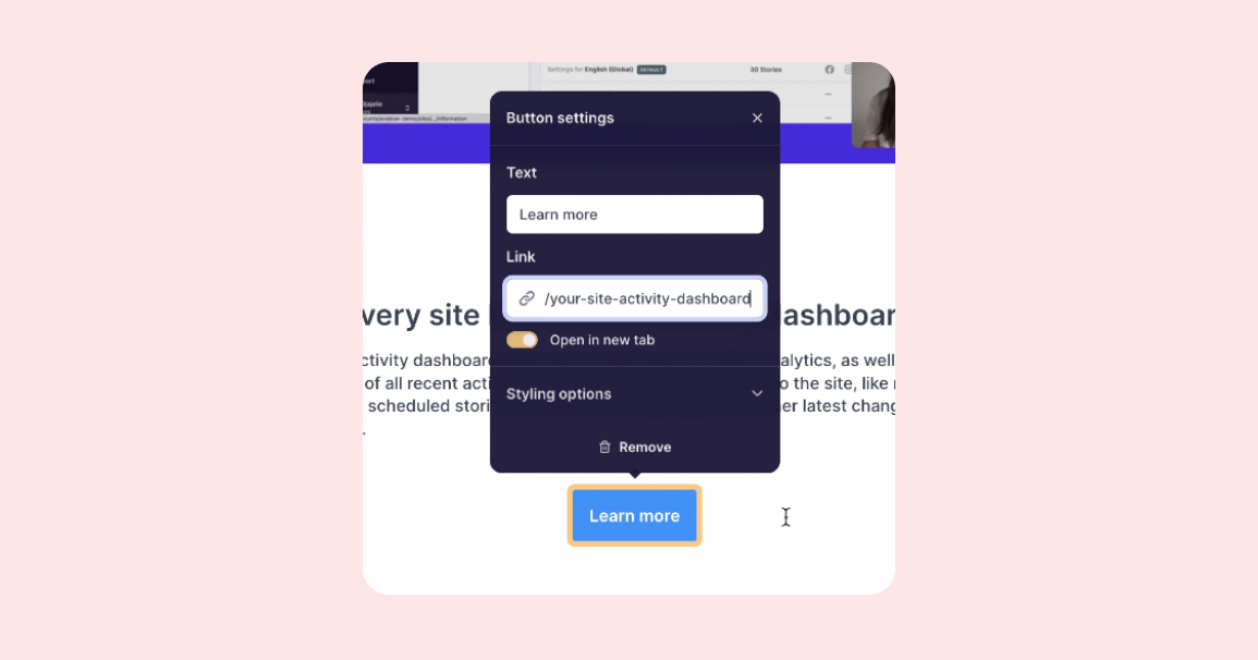 News: Introducing: Buttons for stories and campaigns