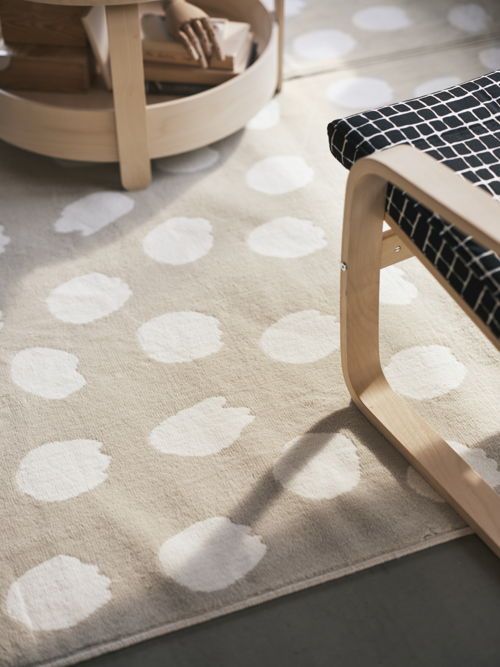 IKEA_BOGENSE rug, low pile:W133×L195cm._lifestyle_€29,99