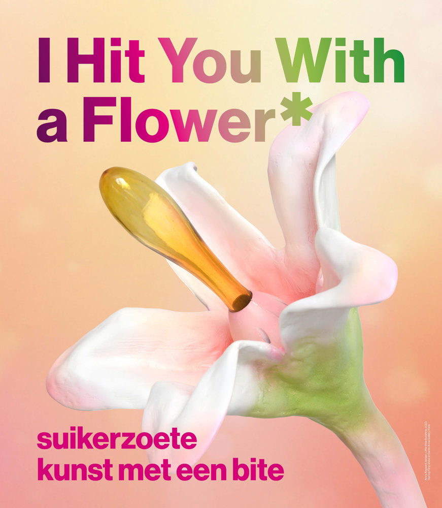 Campagnebeeld I Hit You  With a Flower, Anna Aagaard Jensen, Little Miss Sunshine (detail), 2023, metaal, PU-schuim,  acrylhars, glasvezel, PETG,  glas, pigmenten en PUcoating, 55 x 55 x 70 cm, 'Spring Fling’ show bij Sainte Anne Gallery, Parijs