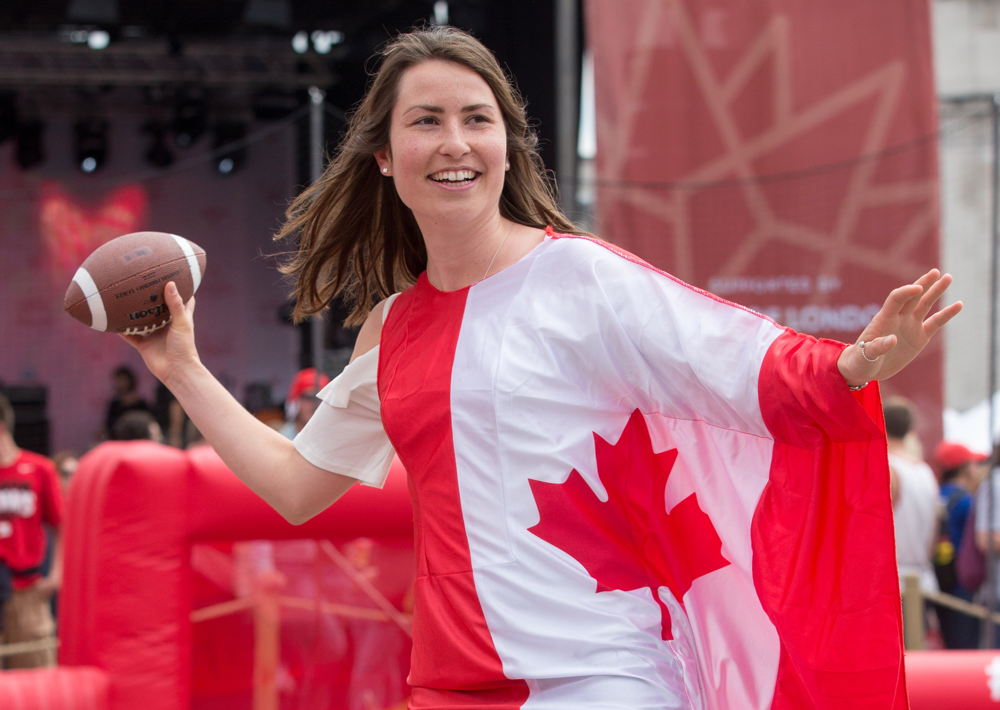 Canadian going through the CFL obstacle course. Photo Credit: Jim Ross/CFL