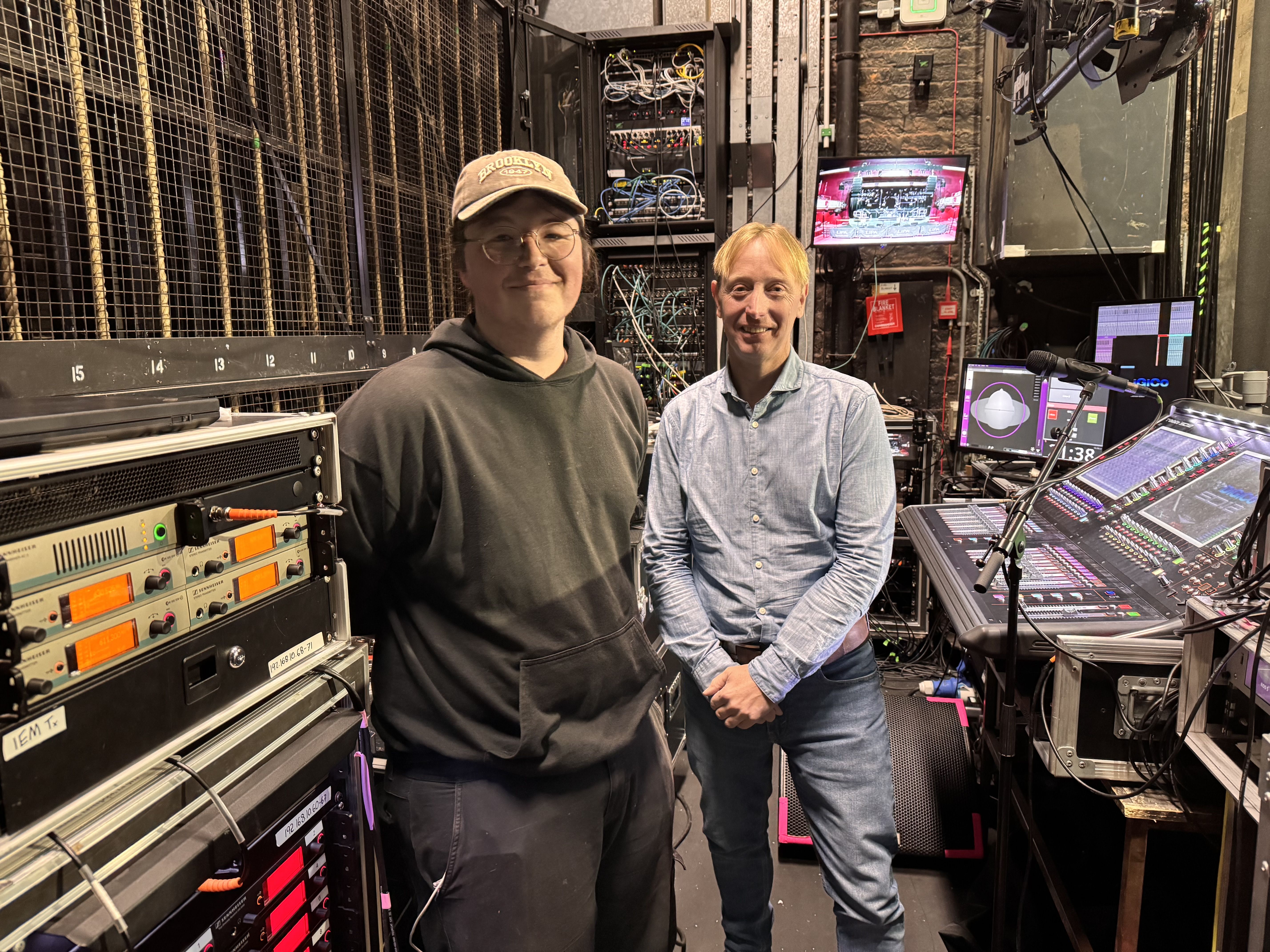 "Josh's application stood out not just for his technical abilities, but for his innovative approach to problem-solving and his genuine dedication to making music and sound accessible to others.”
Left to right: Josh Dooley, a BA (Hons) Sound Technology student at LIPA and Tim Sherratt, Strategy Manager at Sennheiser "Josh's application stood out not just for his technical abilities, but for his innovative approach to problem-solving and his genuine dedication to making music and sound accessible to others.”
Left to right: Josh Dooley, a BA (Hons) Sound Technology student at LIPA and Tim Sherratt, Strategy Manager at Sennheiser