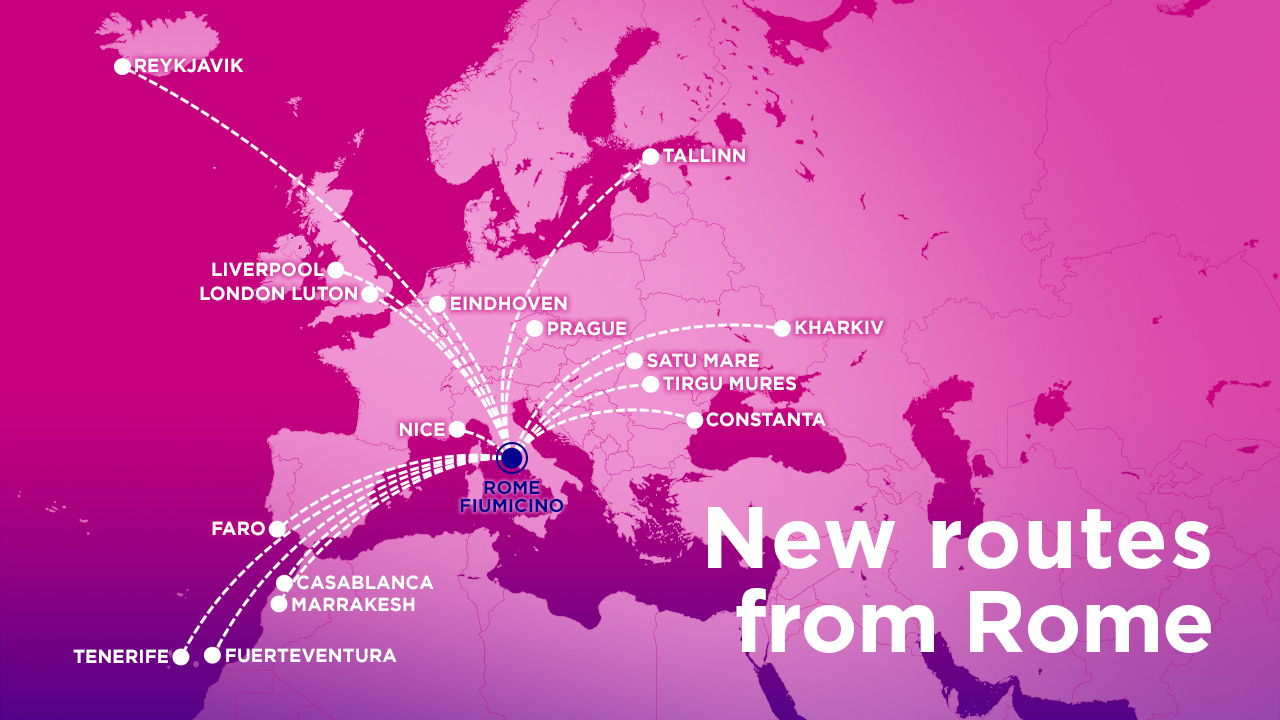 Nieuwe routes van en naar de luchthaven van Rome Fiumicino - 1