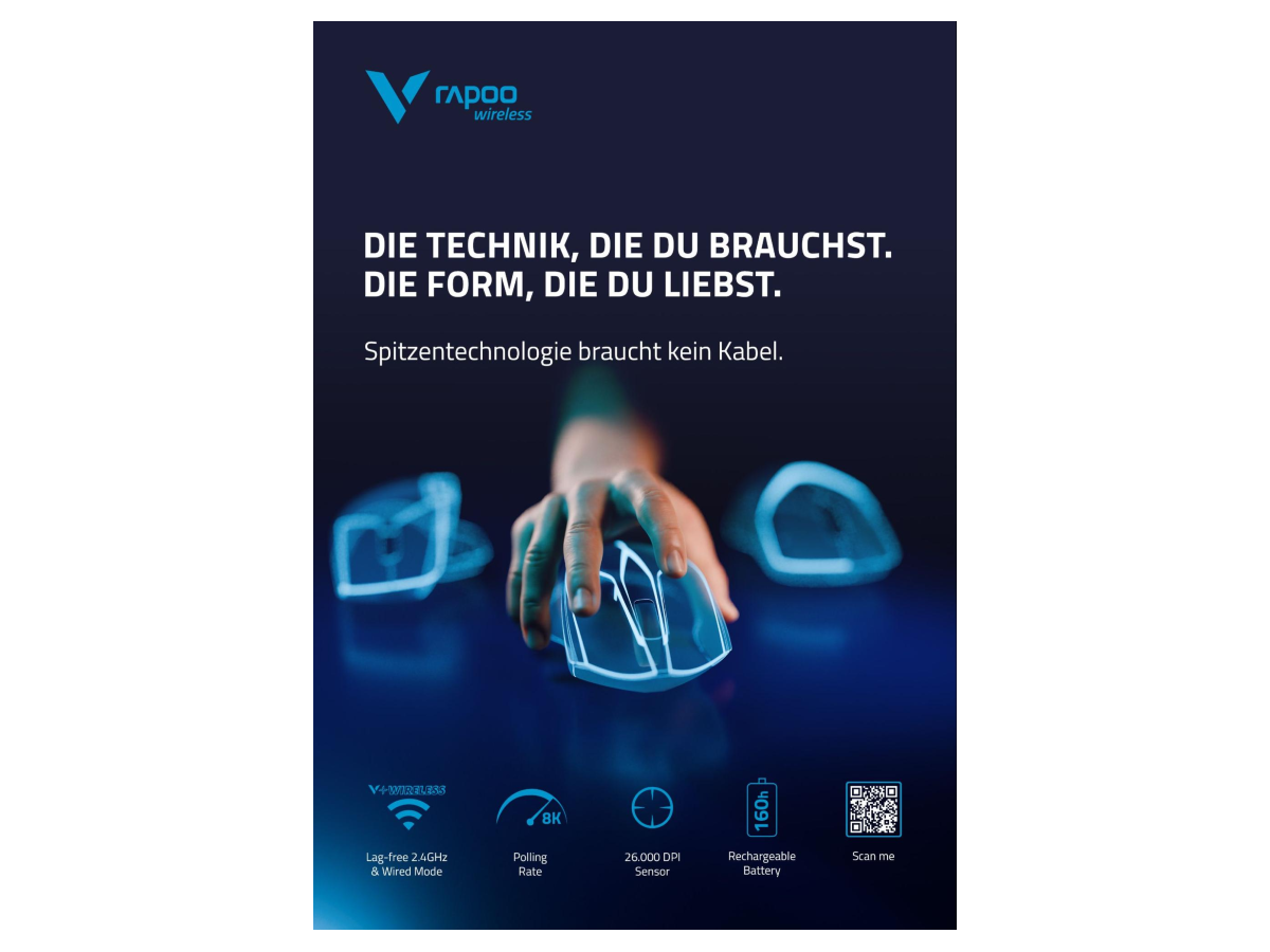 8.000Hz Wireless Polling Rate: Rapoo stellt bahnbrechende Wireless Gaming Produktlinie für 2024 vor