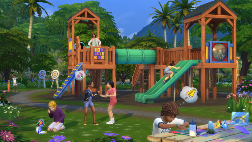Les Sims 4™ dévoile le nouveau type d’endroit Terrain de jeu dans la dernière mise à jour du jeu de base, disponible dès aujourd'hui sur PC