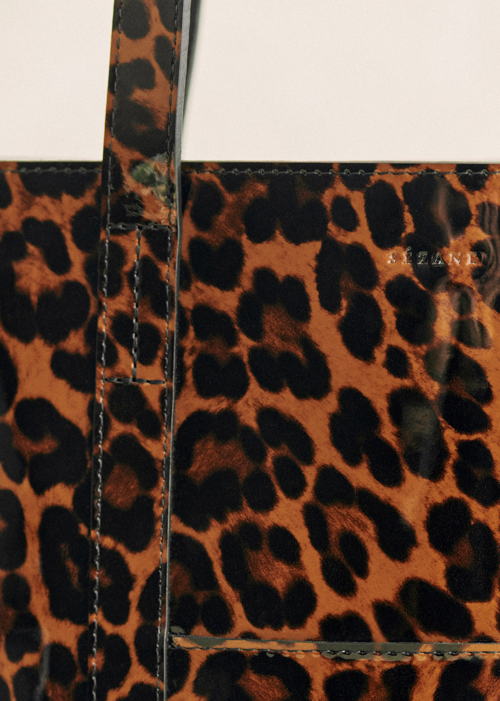 Sézane - LE CABAS LEOPARD VERNIS (2)