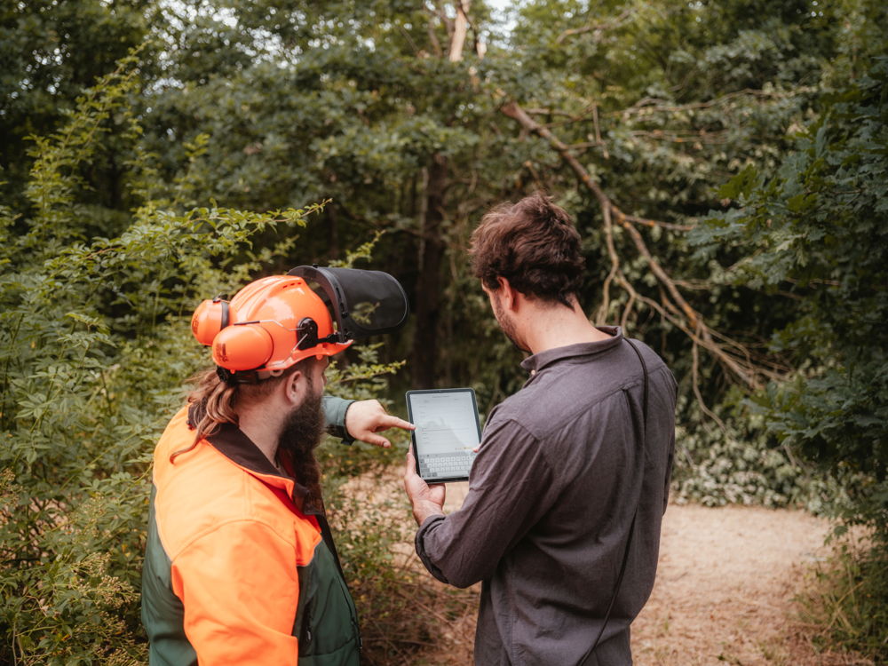 App being used in the forest 2