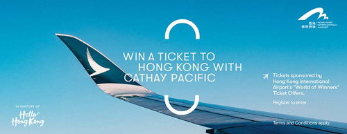 80,000 Cathay Pacific Air Tickets to be given away in Southeast Asia in support of “Hello Hong Kong”