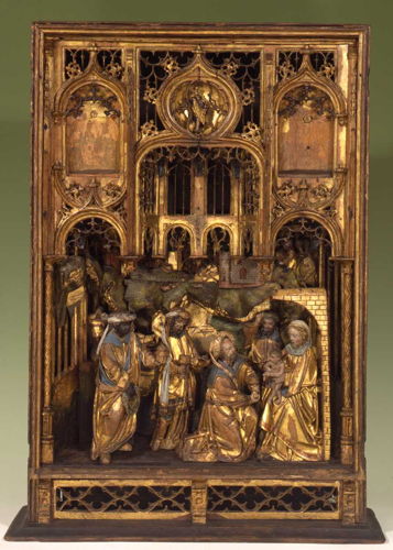 Mechelen, Adoration of the shepherds, alabaster, partially gilded, Suermondt-Ludwig-Museum © Anne Gold, Aachen