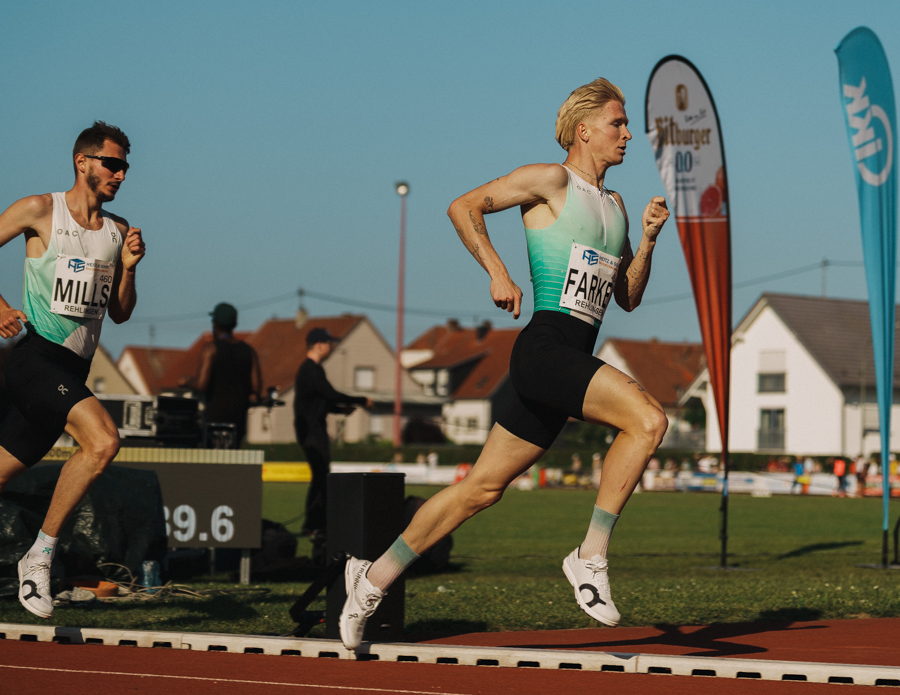 Robert Farken and George Mills on the way to new PB's in Rehlingen © Lea Kurth/On Robert Farken and George Mills on the way to new PB's in Rehlingen © Lea Kurth/On