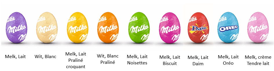 Petits œufs chocolat au lait fourrés aux éclats d'Oreo MILKA : Le