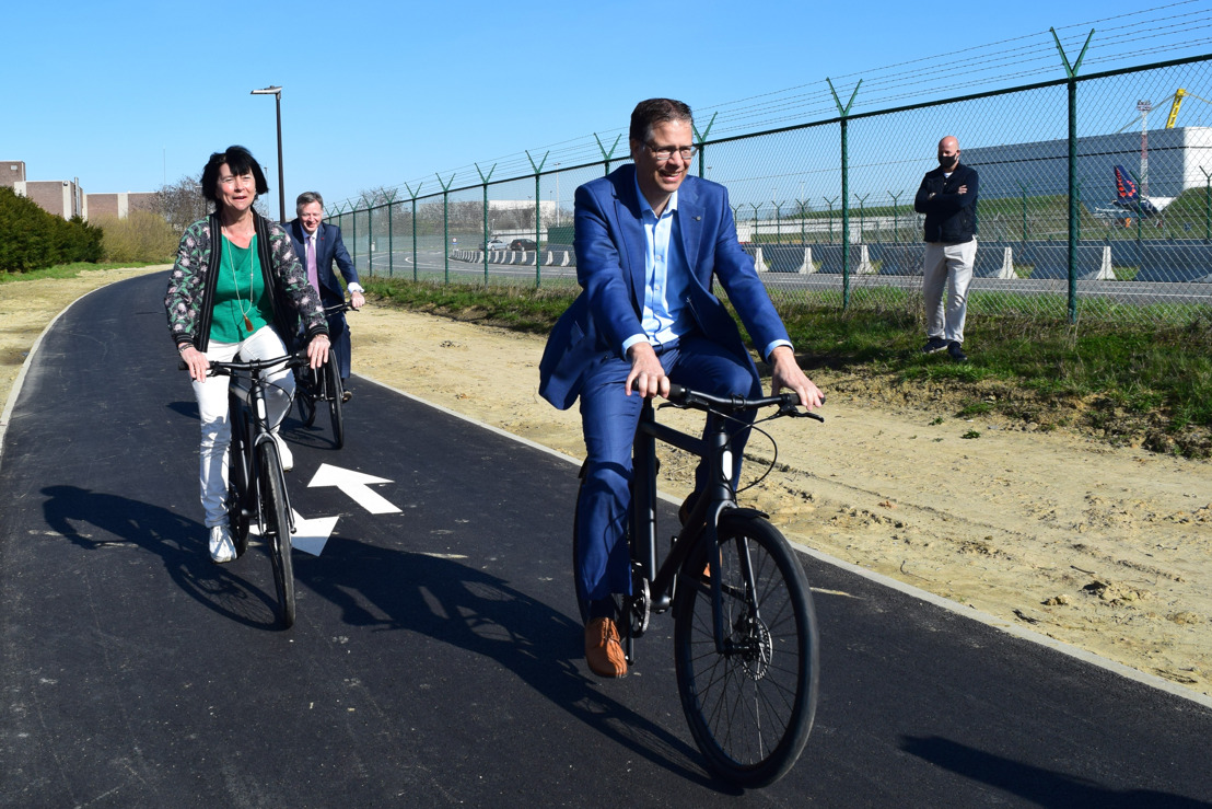 Aansluiting fietssnelweg Brussel-Leuven en Brussels Airport klaar voor eerste fietsers