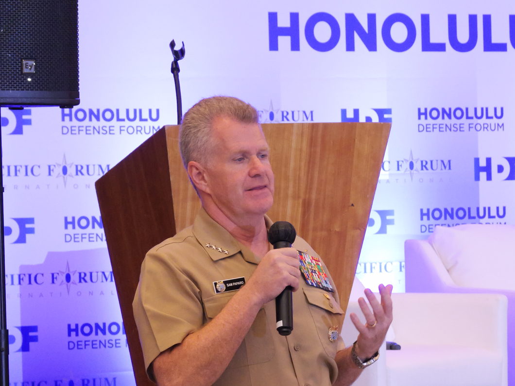ADM. SAMUEL PAPARO CALLS FOR URGENT ACTION ON INDO-PACIFIC SECURITY AT HONOLULU DEFENSE FORUM