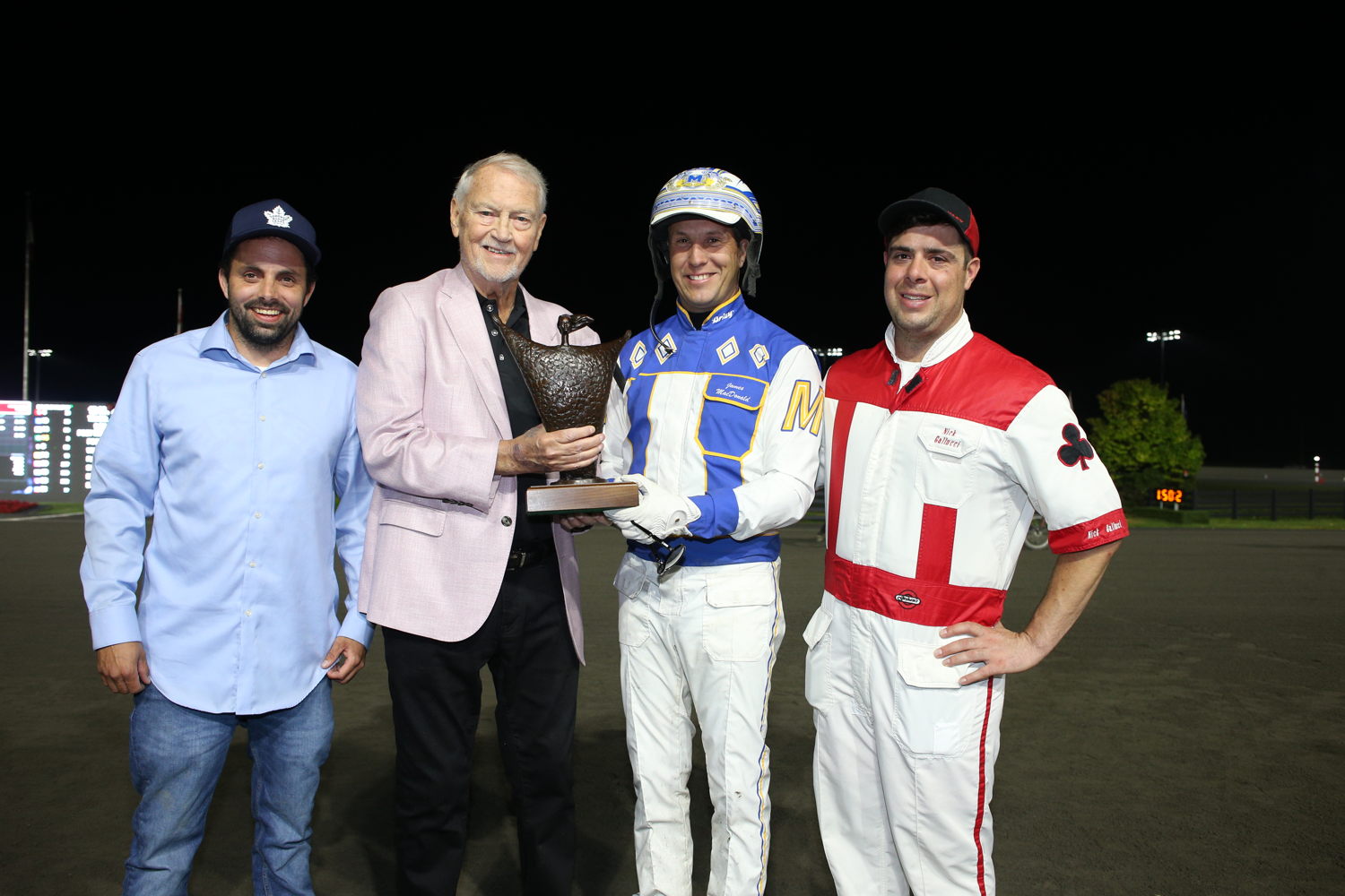 Connections of Chantilly in the winner's circle for the She's A Great Lady final on September 21, 2024 at Woodbine Mohawk Park (New Image Media)