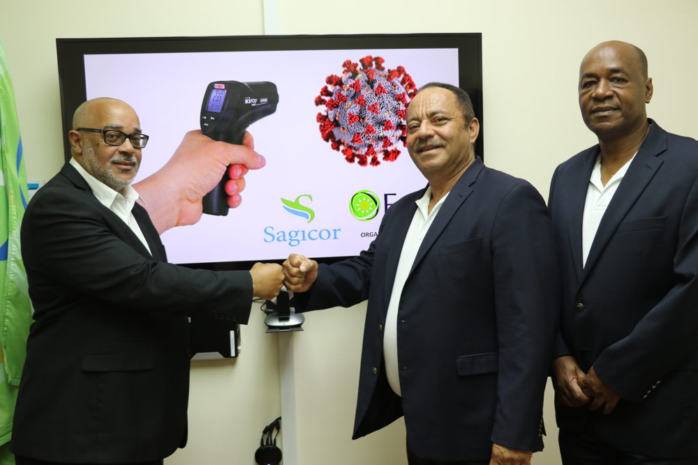 The Director General of the OECS Dr. Didacus Jules officially met with the CEO of Sagicor for the Eastern Caribbean Donald Austin