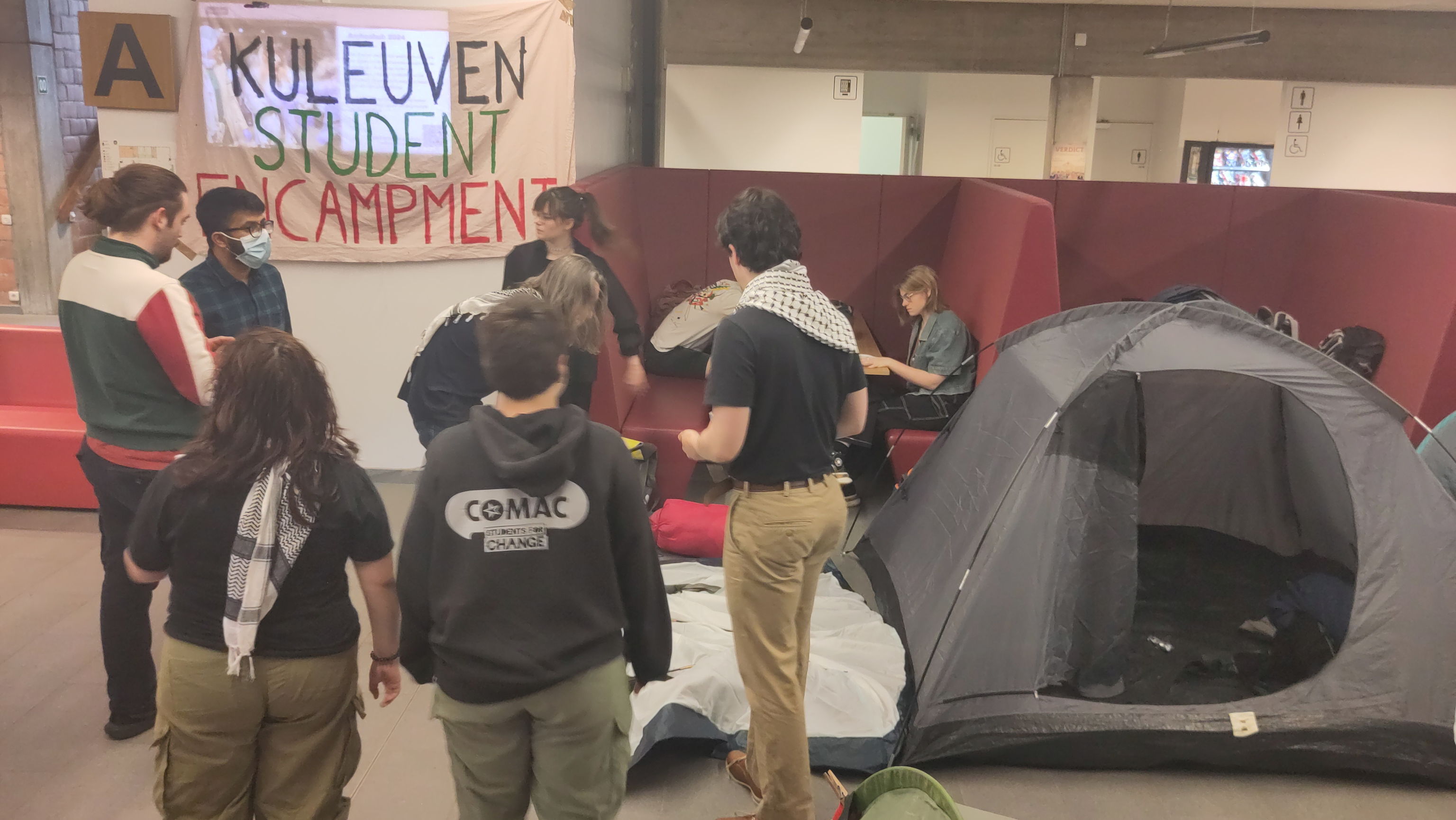 Antwerp and Leuven students join campus protests against Israeli collaborations
