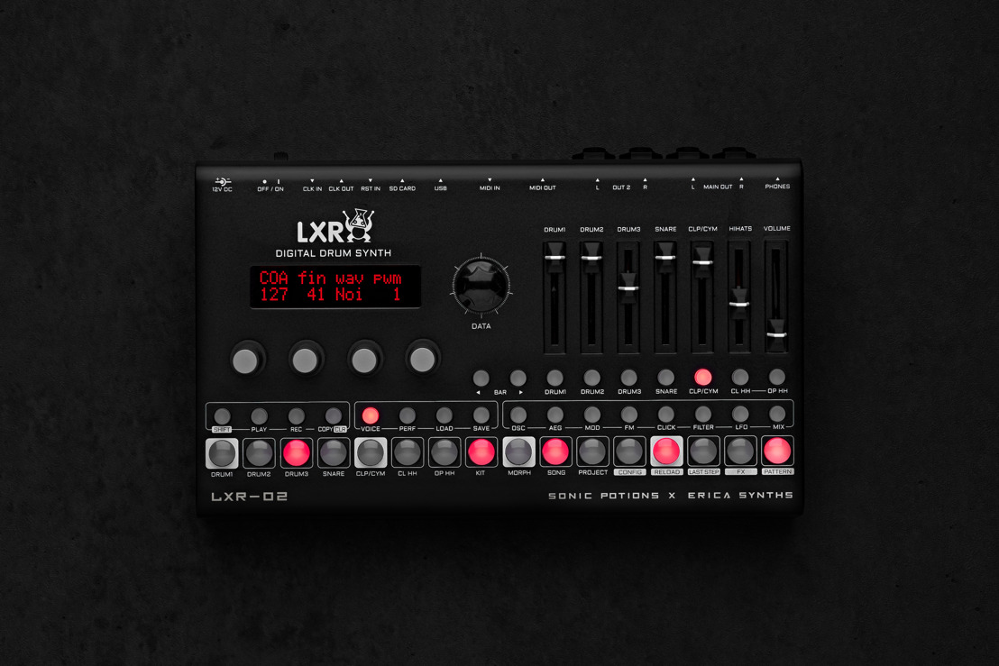 Announcing Erica Synths x Sonic PotionsDrum Synthesizer LXR-02