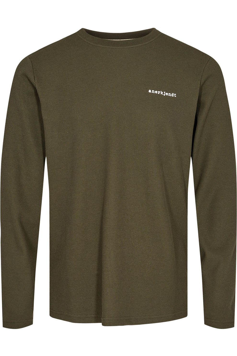 Juttu_FW23_Anerkjendt_Tee ANER Aksilo LS Waffle Emb Ls kaki_JUTTU_€59,99 Juttu_FW23_Anerkjendt_Tee ANER Aksilo LS Waffle Emb Ls kaki_JUTTU_€59,99