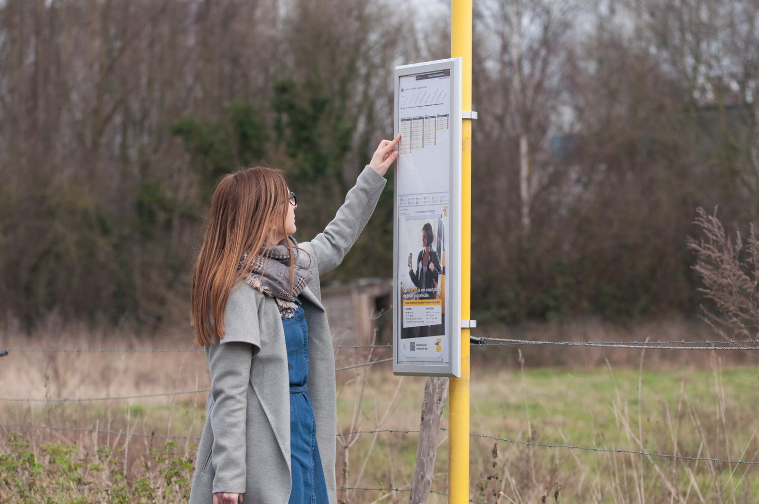 Reisinformatie aan halte: dienstregeling