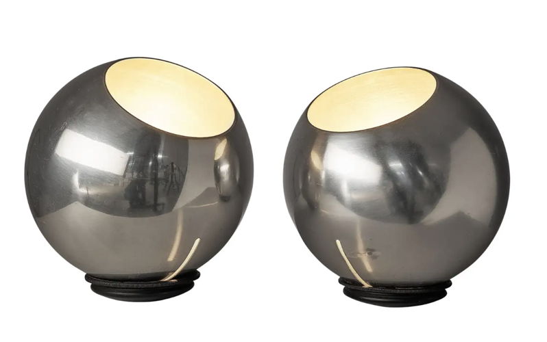 Gino Sarfatti for Arteluce Pair of Lamps in Aluminum, $4,950