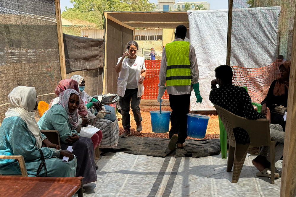 Centro de Tratamiento del Cólera de Kosti, en el estado sudanés de Nilo Blanco. MOHAMED NAJIB.