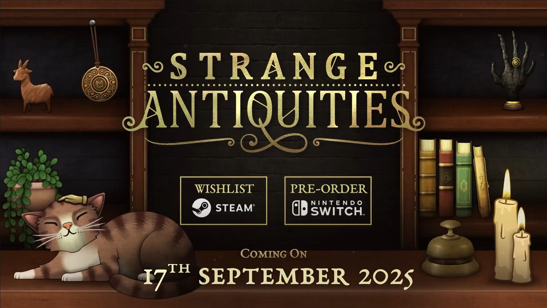 Strange Antiquities, the dark and cozy sequel to Strange Horticulture, is coming to PC and Nintendo Switch on September 17th, 2025!