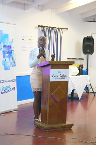 Participant with mentors of the TEECA Caribbean Youth Entrepreneurship Challenge