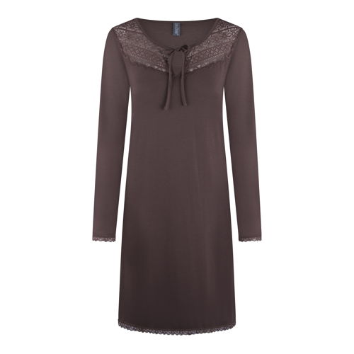 LINGADORE_FW24_7613_PyjamaDress_DeepTaupe_EUR49.95