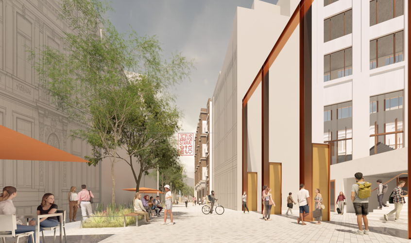 Toekomstbeeld Jezusstraat uit wedstrijdconcept ©SWECO