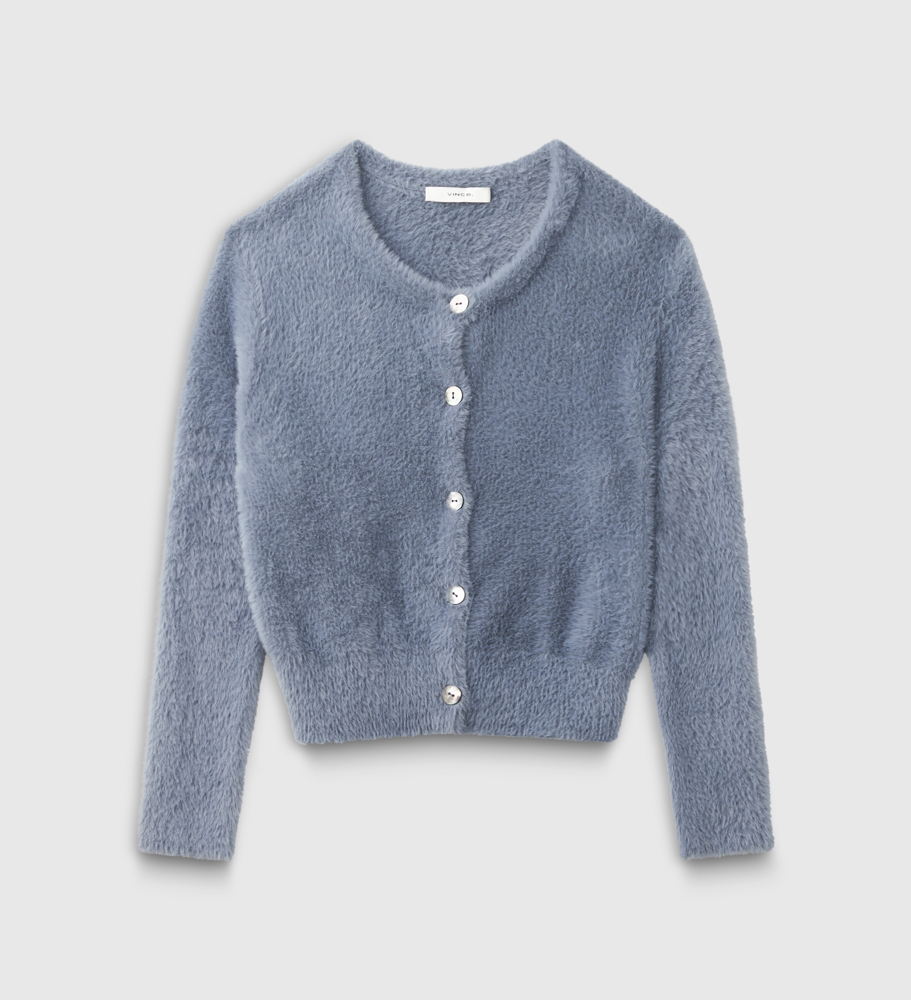 look 4. VINCE_PRESPRING24_V999079522, EYELASH CARDIGAN, IRIS SMOKE_345euro