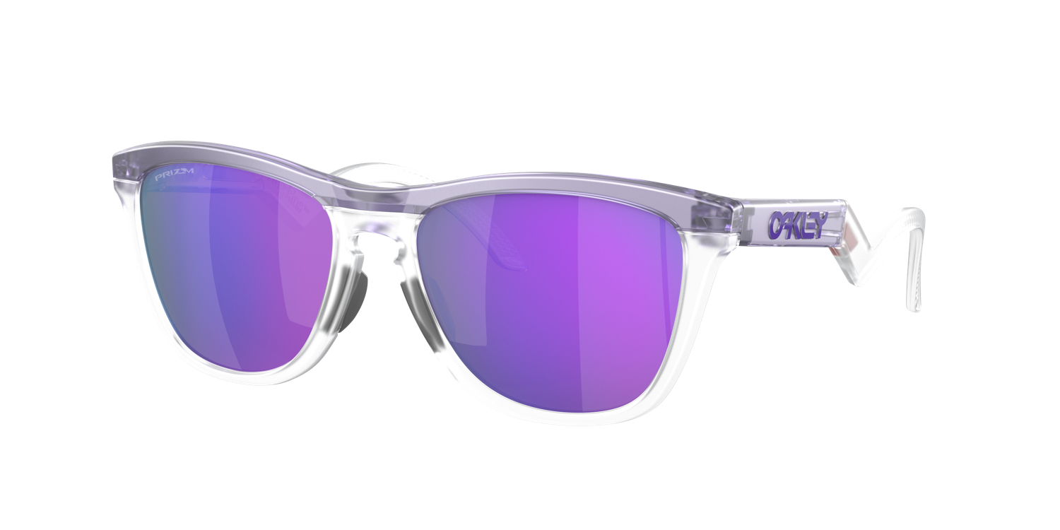 OAKLEY FROGSKIN HYBRID MATTE TRANSPARENT LILAC WITH PRIZM VIOLET (2)