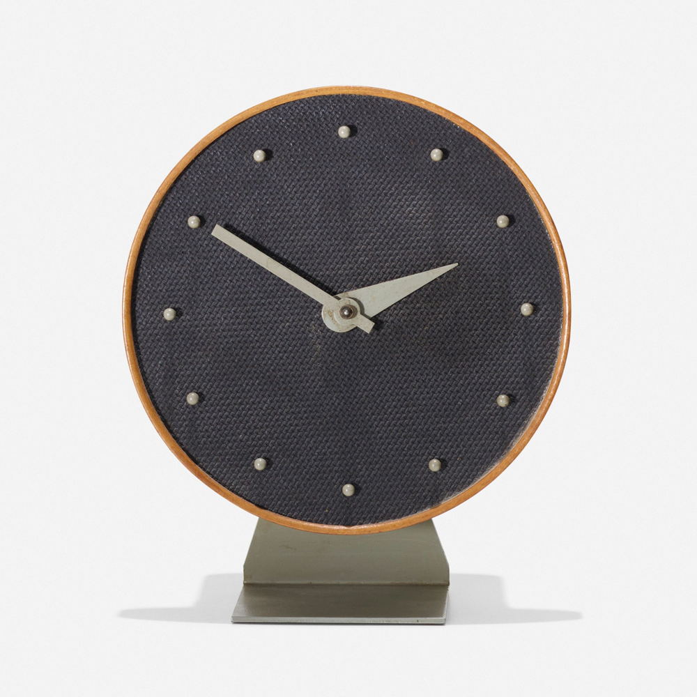 George Nelson & Associates Masonite Table Clock, Model 4767A (1949)