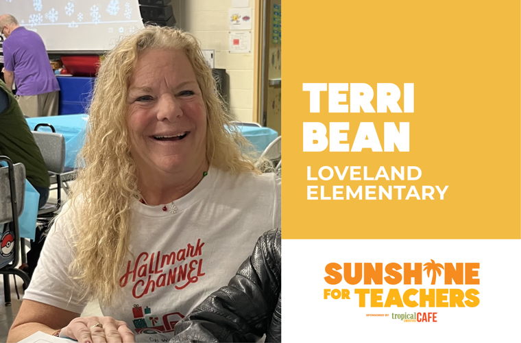 Tropical Smoothie Cafe has announced Terri Bean at Loveland Elementary School as a finalist in the Sunshine for Teachers contest. They were selected from thousands of consumer nominations and parents, teachers, families and the community can now vote for them until midnight ET on May 9, 2025 at www.SunshineforTeachers.com. One Grand Prize winner receives a $10,000 summer getaway and free smoothies for a year, and their school wins $1,000 and a schoolwide smoothie party. 