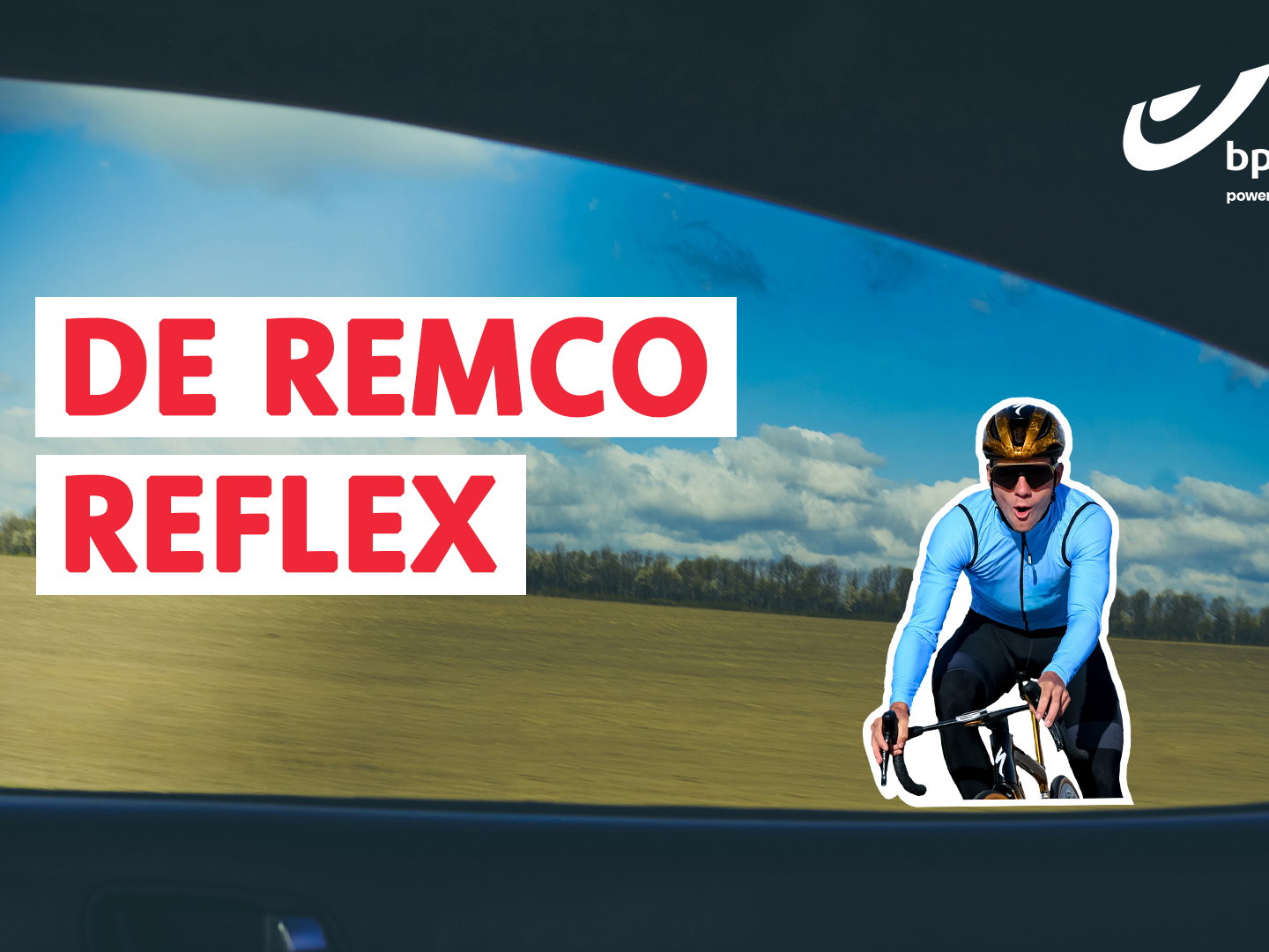 bpost en mortierbrigade lanceren de Remco Reflex om chauffeurs bewust te maken van aankomende fietsers 