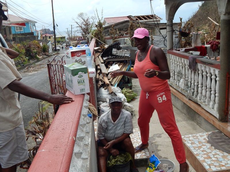Emergency food supplies reaches a family in Dominica.

Photo credit: Janeka Simon