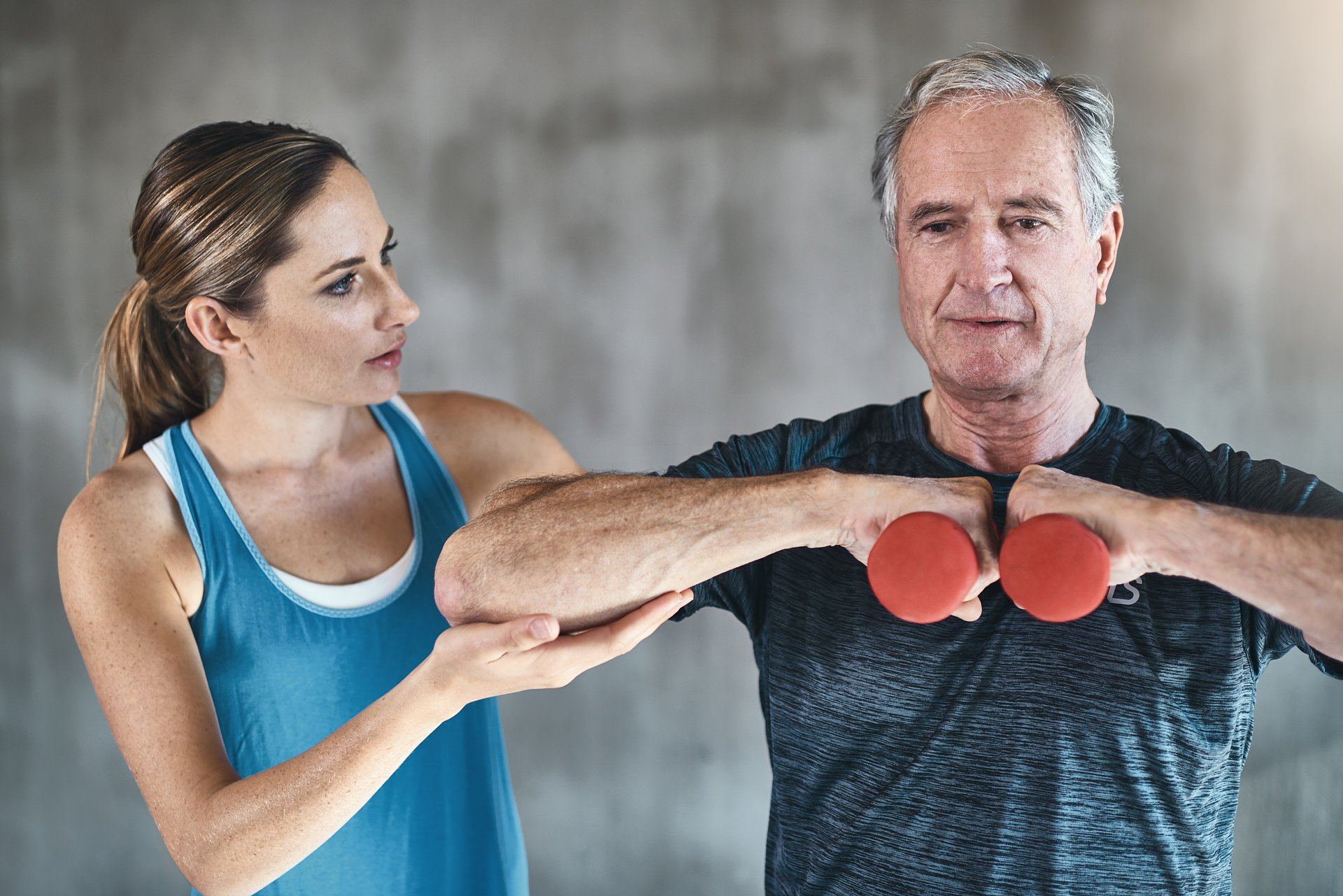 Seniors in the fitness club
