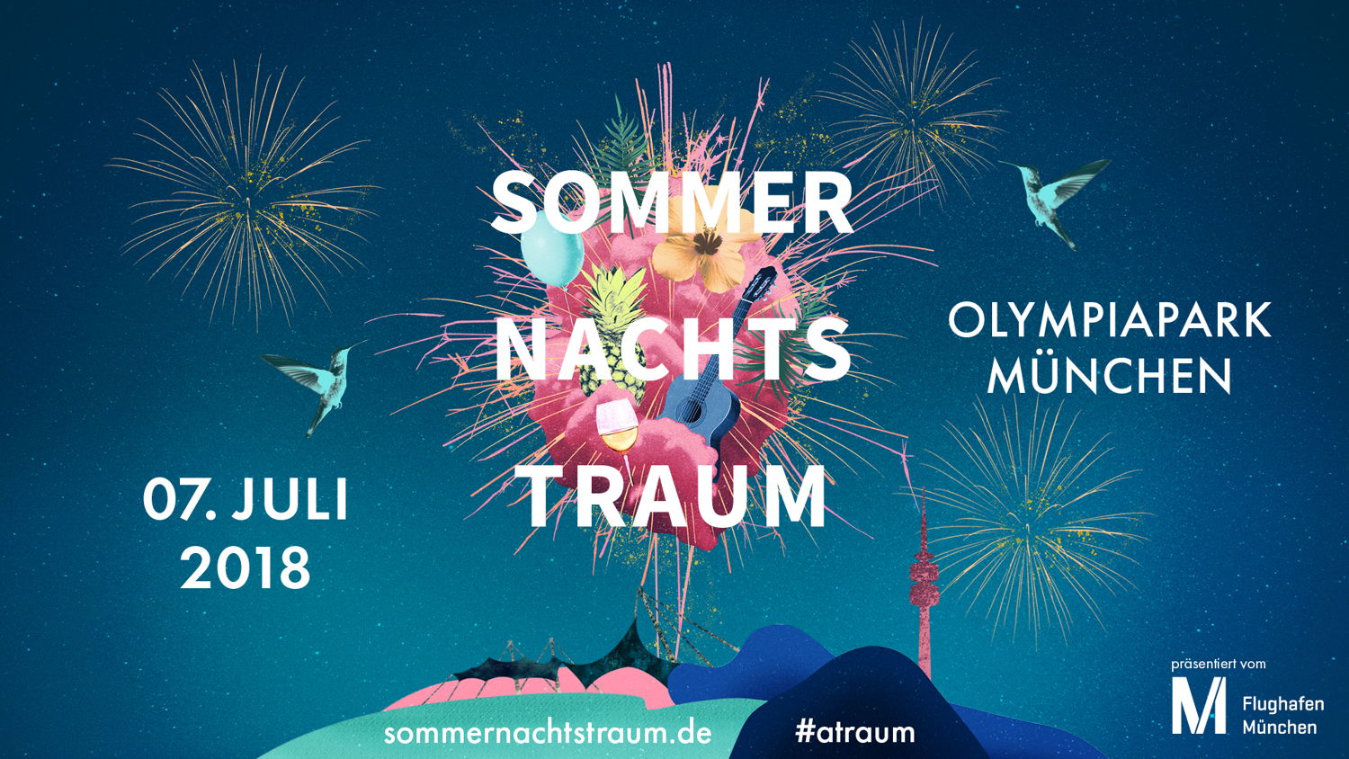 Feuerwerk, Feiern, Staunen und Genießen beim neuen Sommernachtstraum 2018. 