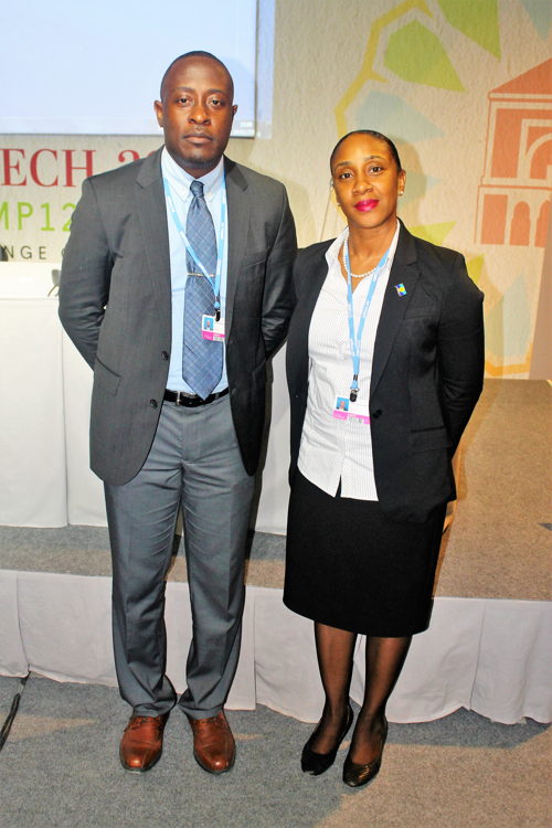 Mr. Chamberlain Emmanuel, Head of Environment Sustainability Cluster and Mrs. Norma Cherry-Fevrier, Programme Assistant, Environment Sustainability Cluster represent the OECS at COP22 in Marrakech, Morocco