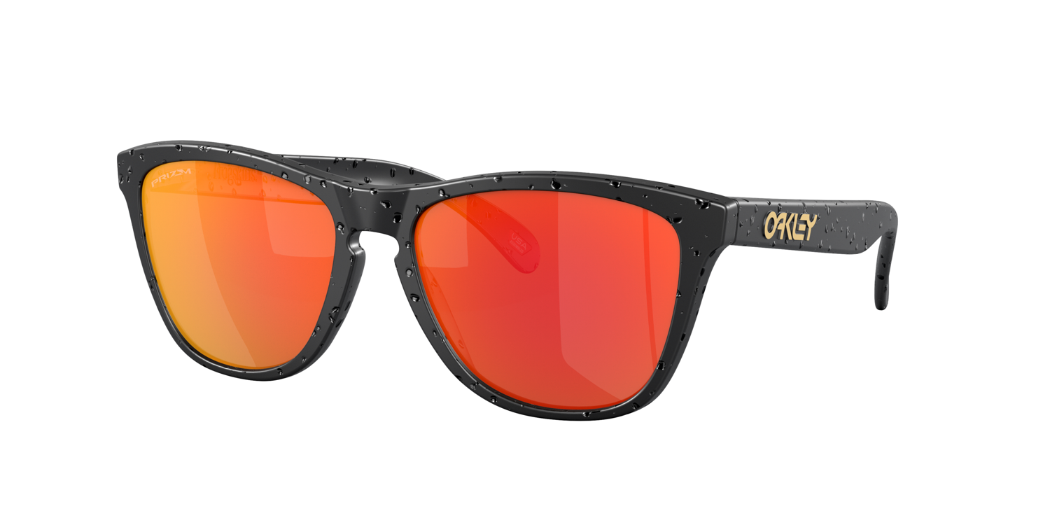 OAKLEY LUNAR NEW YEAR FROGSKINS MATTE BLACK CLEAR TACTILE GLOSS WITH PRIZM RUBY (1)