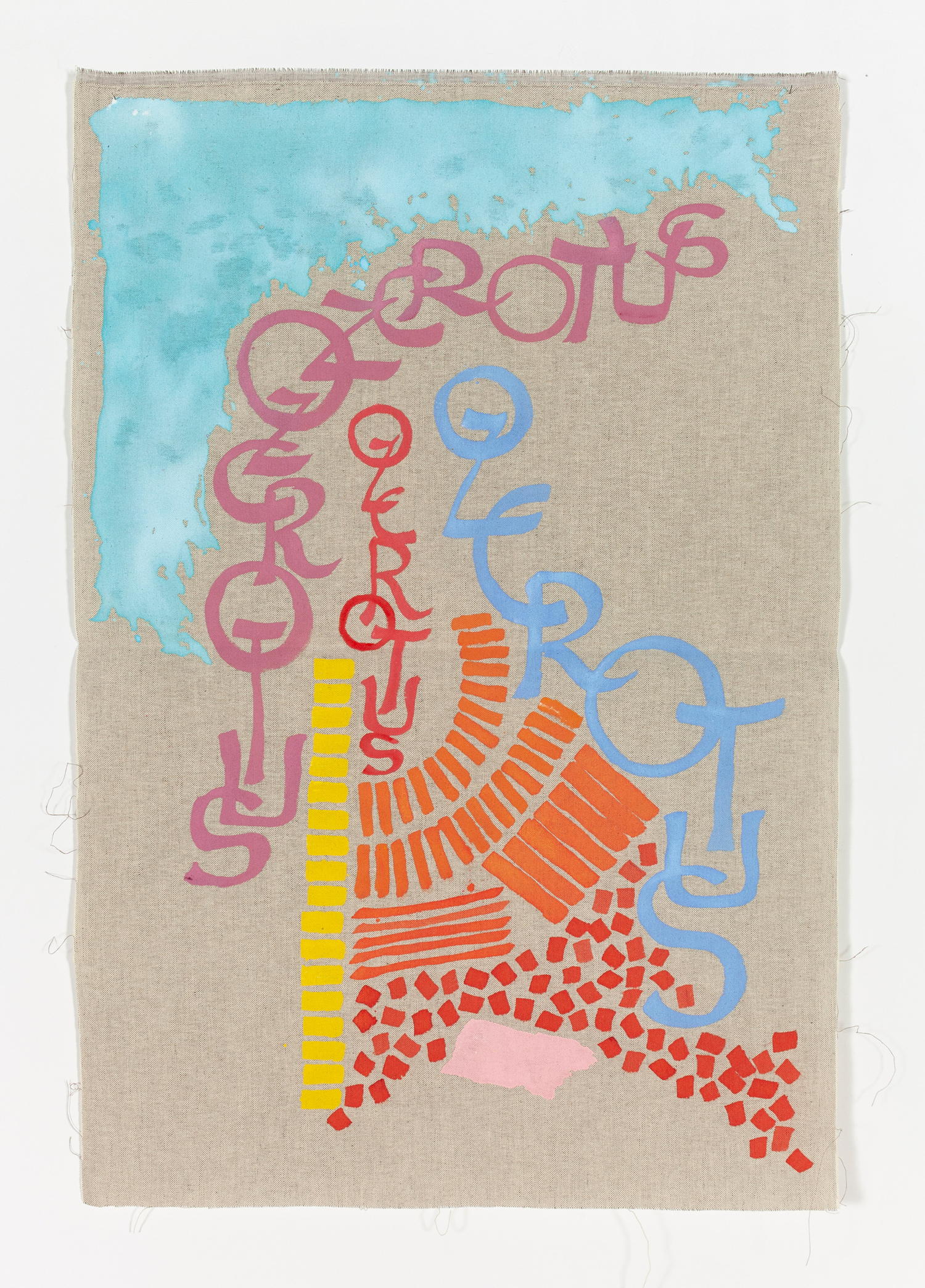 Ozcrotus, 2019 acrylic on canvas (pattina) 101 × 68 cm, 393⁄4 × 263⁄4 in. Photo credit: HV-studio Courtesy the Artist and Xavier Hufkens, Brussels