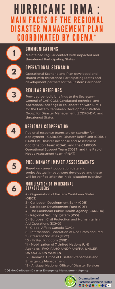 Hurricane Irma: Main Fact Of The Regional Disaster Management Plan Coordinated by Cedema.