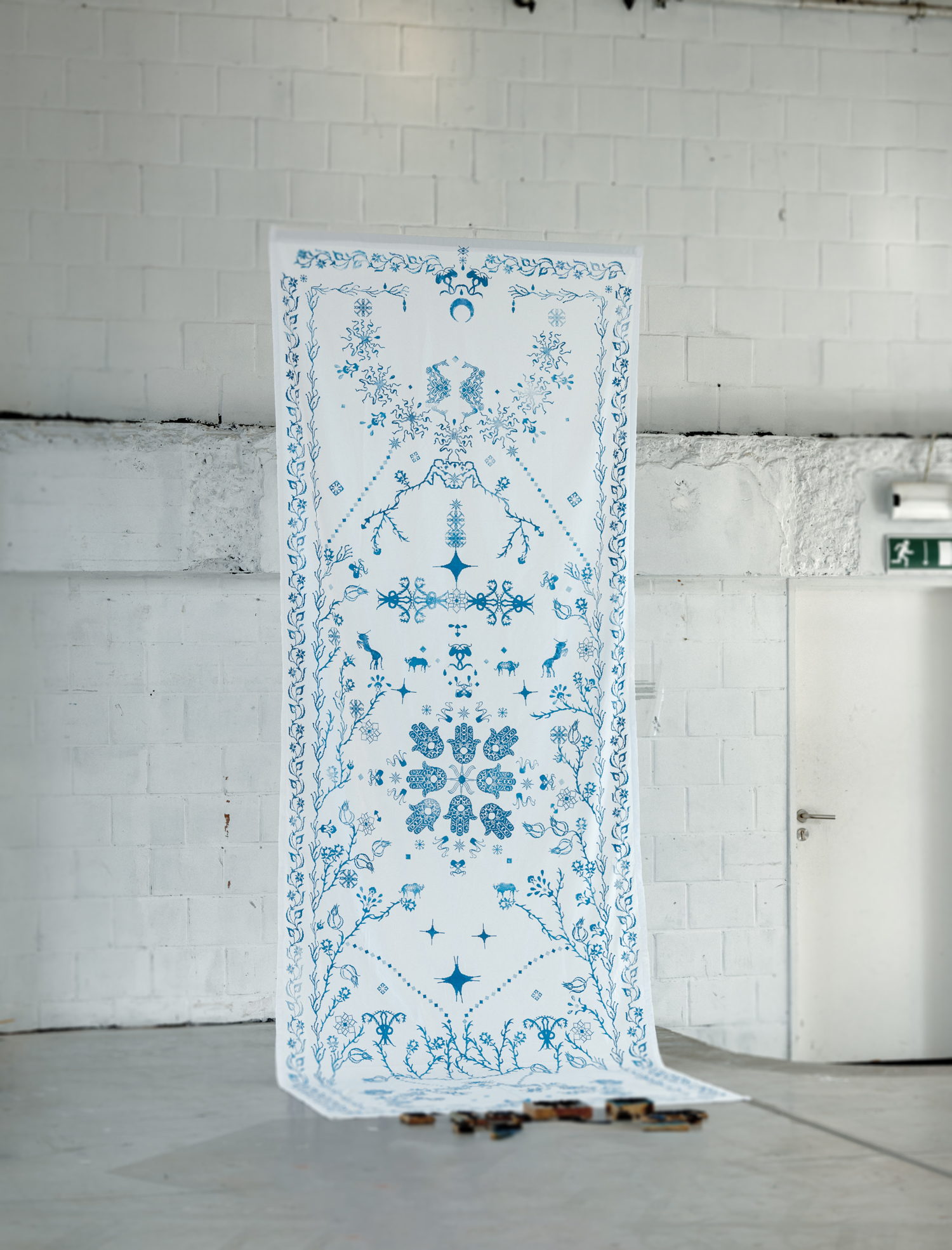 Hussein Shikha, Bluest River, Hussein Shikha, 2023, photo by Simon Van Looveren