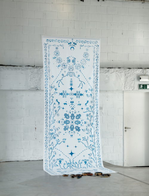 Hussein Shikha, Bluest River, Hussein Shikha, 2023, photo by Simon Van Looveren