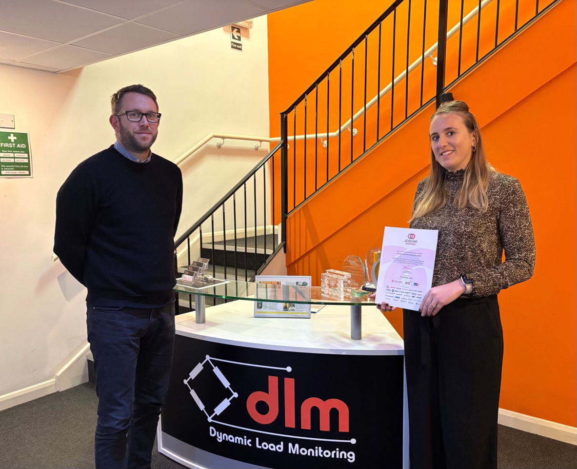 Dynamic Load Monitoring (UK) Ltd. (DLM) has joined the Joint Supply Chain Accreditation Register (JOSCAR), empowering it to supply aerospace, defence, and security contracts. Pictured: Martin Halford, managing director; and Carly Collins, sales and marketing director.