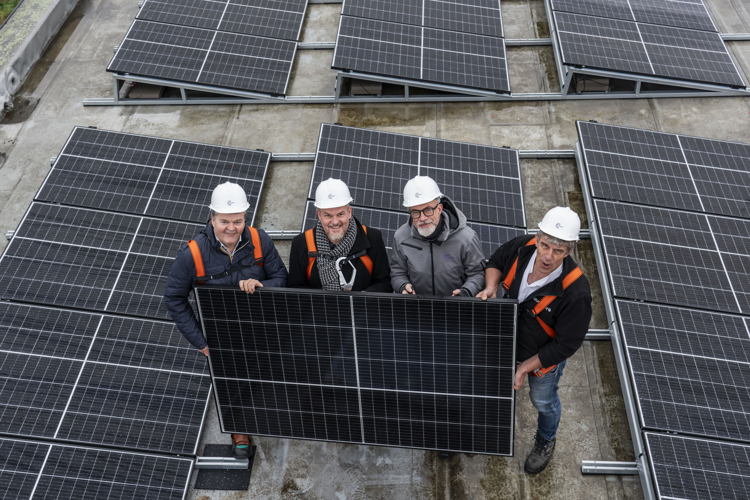 Burgemeester Bart Somers, eerst schepen Patrick Princen, directeur van ASTER Sven Van Elst en voorzitter Bert Delanoeije